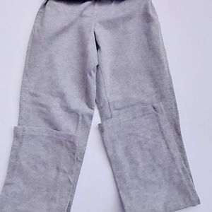 The Children's Place girls yoga pants with rolled waist, size 7/8, light grey